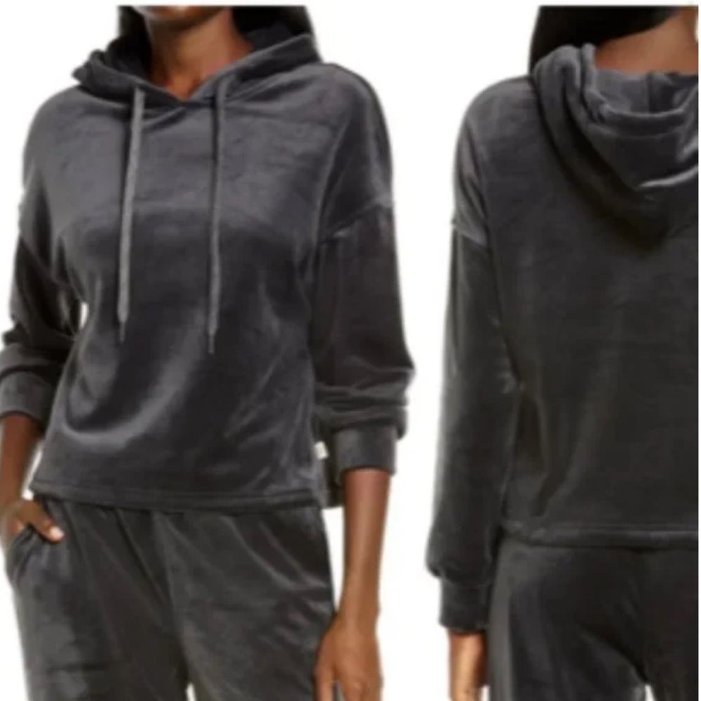 UGG Velour dark gray pants and hoodie Set- Small hoodie/ Medium pant